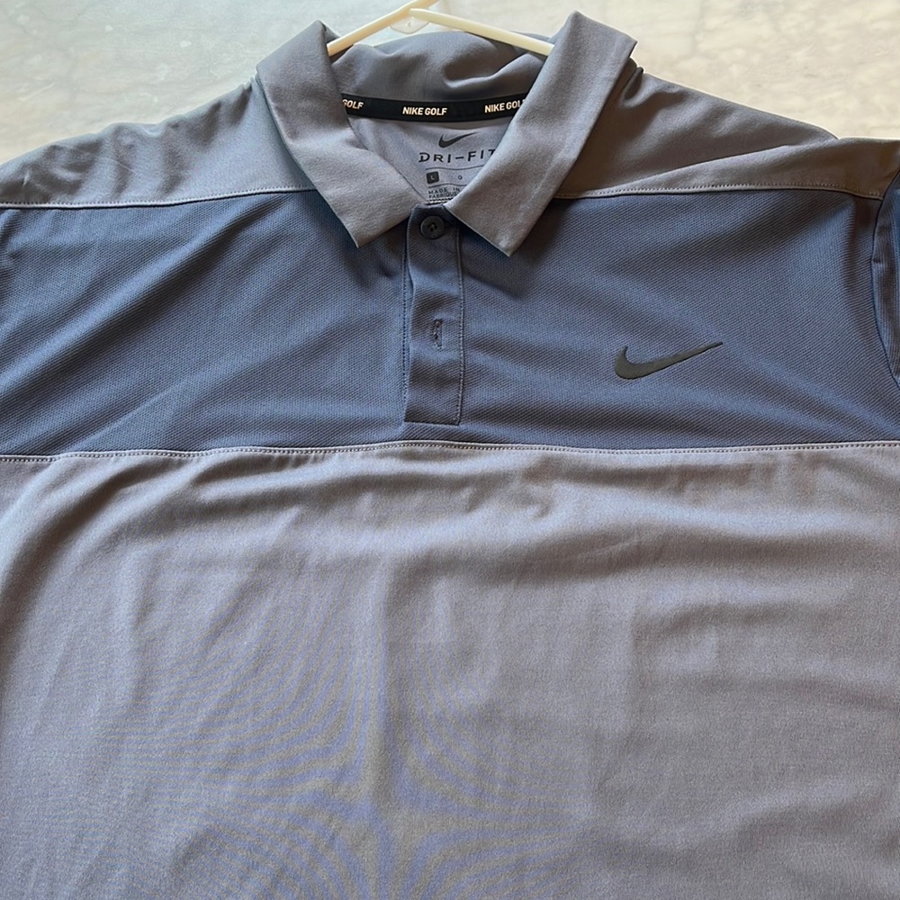 Nike Dri-Fit Golf Polo Gray/Charcoal - Large